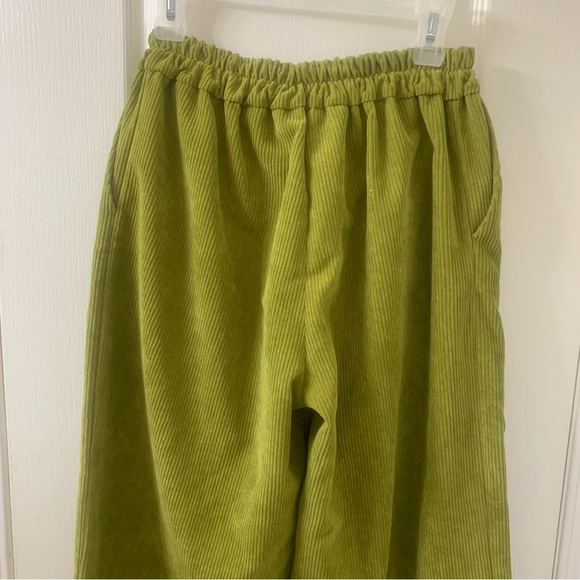 Vintage High -Waisted Baggy Pleated Corduroy Wide Leg Trouser Pants - Picture 4 of 11